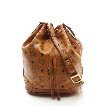 Mcm Drawstring Shoulder Bag Leather