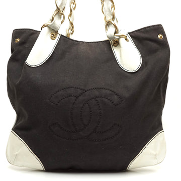 Chanel Tote Bag Black Canvas