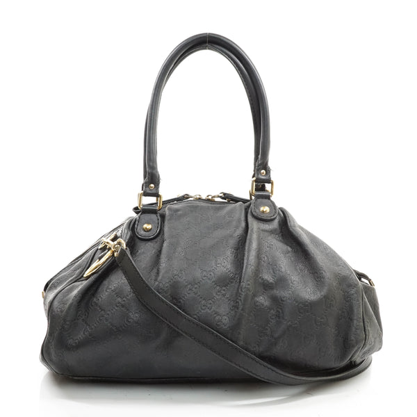 Gucci Guccissima Hand Bag Black