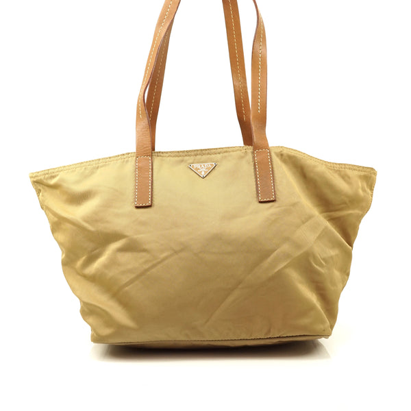 Pre-loved authentic Prada Tote Bag Brown Nylon sale at jebwa.