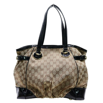 Gucci Gg Shoulder Bag Brown Canvas