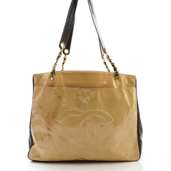 Chanel Tote Bag Light Brown Enamel
