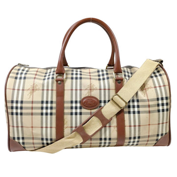 Burberry Travel Bag Brown Coated