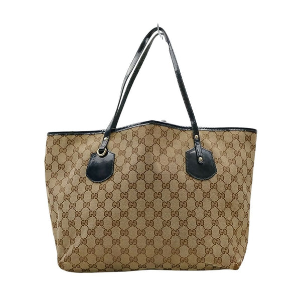 Gucci Gg Tote Bag Brown Canvas