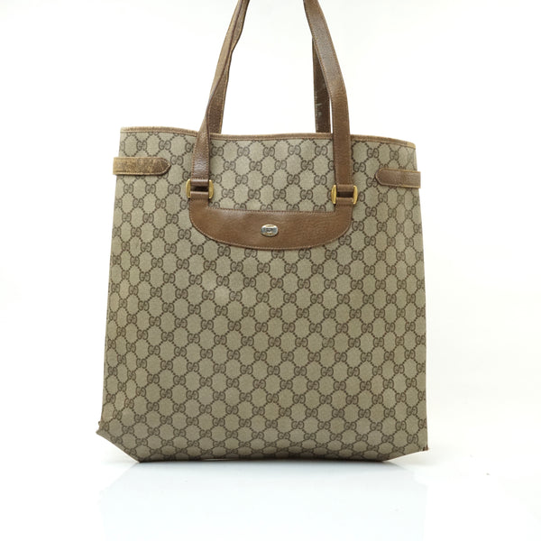 Pre-loved authentic Gucci Plus Tote Bag Brown Coated sale at jebwa.