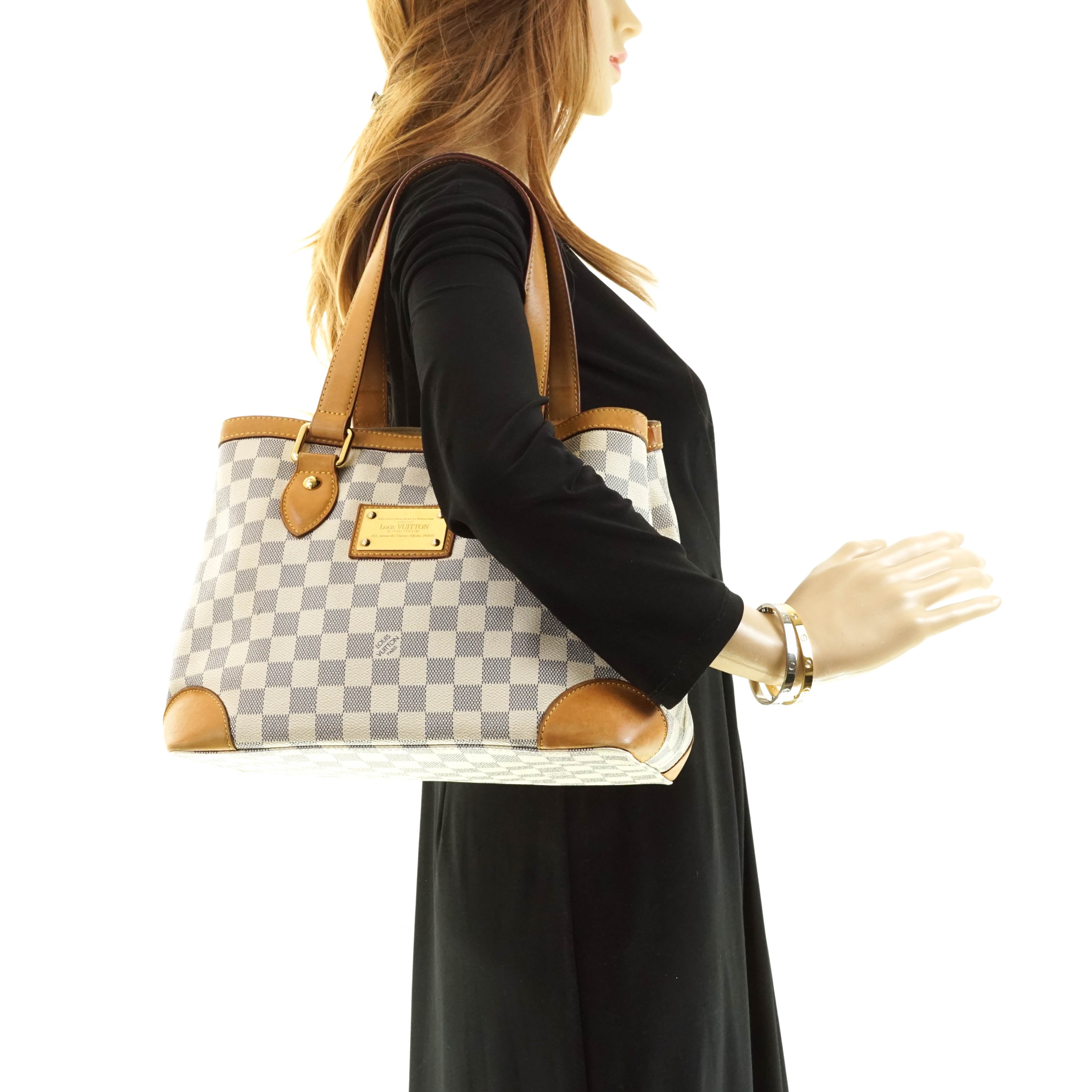 What Goes Around Comes Around Louis Vuitton Damier Azur Hampstead Pm Tote