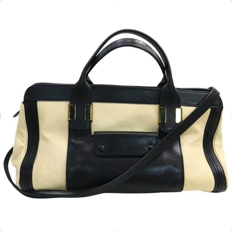 Chloe Hand Bag Leather Cream /