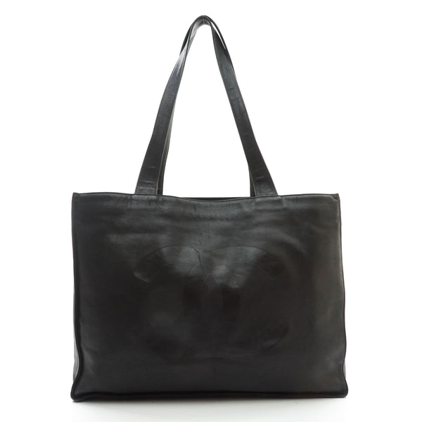 Chanel Tote Bag Black Leather