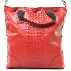 Bottega Veneta Tote Bag Red Leather