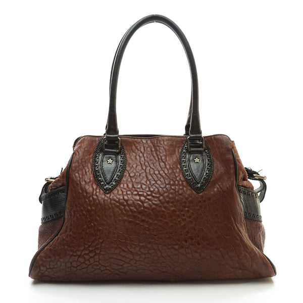 Fendi Shoulder Bag Brown Leather