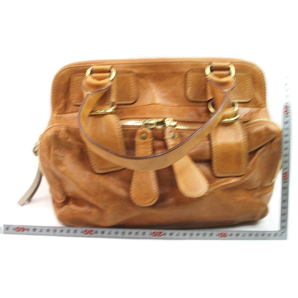 Chloe Tote Bag Leather Bay Brown