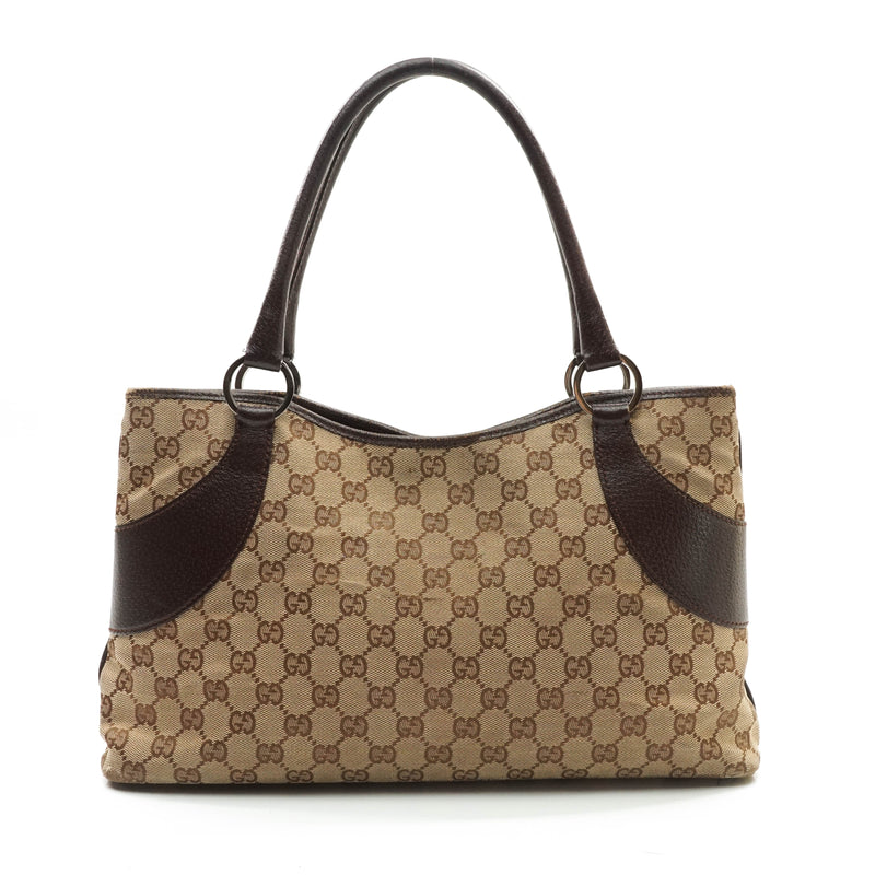Gucci Gg Hand Bag Canvas Brown