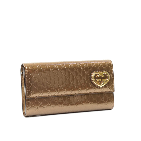 Pre-loved authentic Gucci Guccissima Long Wallet sale at jebwa