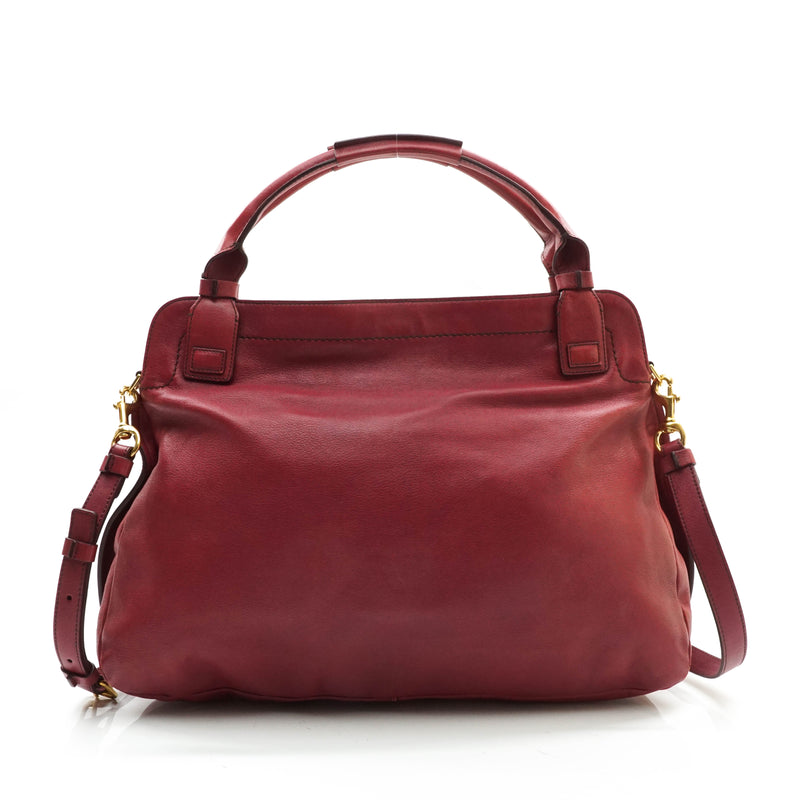 Chloe Hand Bag Leather Fuschia