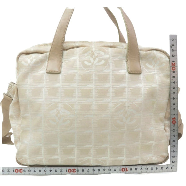 Chanel Travel Line Hand Bag Beige