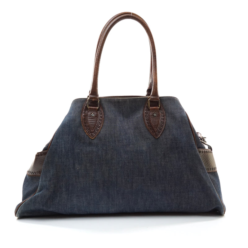 Pre-loved authentic Fendi Tote Bag Blue Denim sale at jebwa.