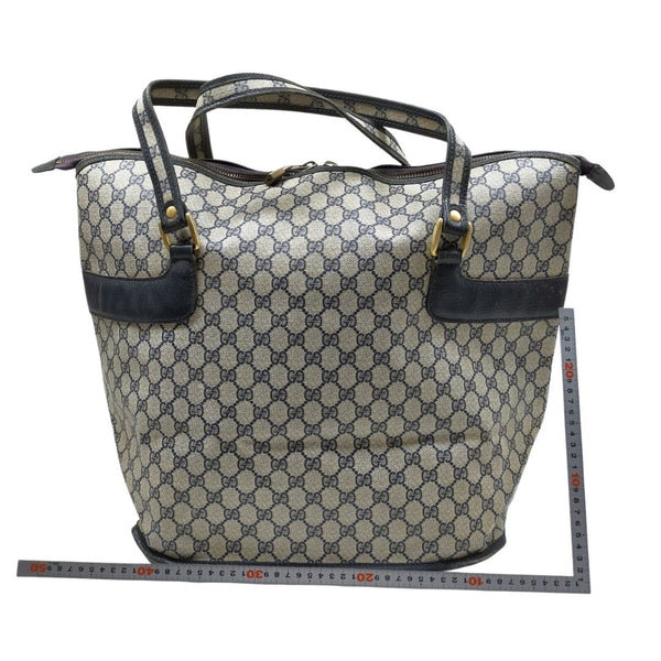 Gucci Travel Bag Navy Blue Coated
