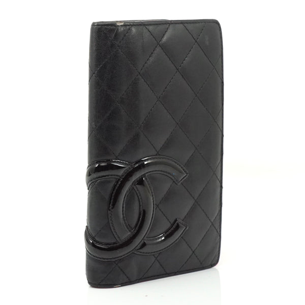 Pre-loved authentic Chanel Long Wallet Black Leather sale at jebwa.