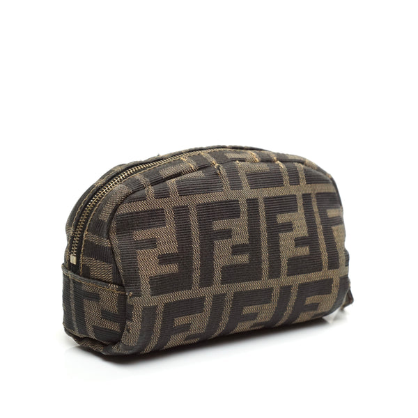 Pre-loved authentic Fendi Cosmetic Bag Brown Zucca sale at jebwa.