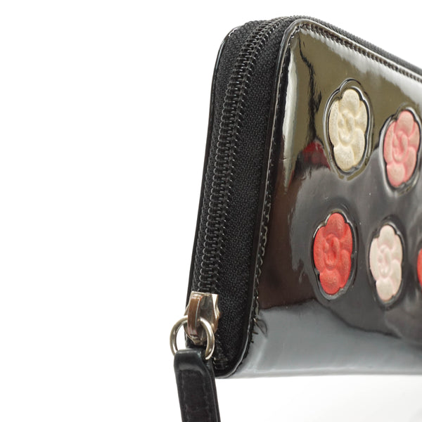 Chanel Zippy Wallet Enamel Black