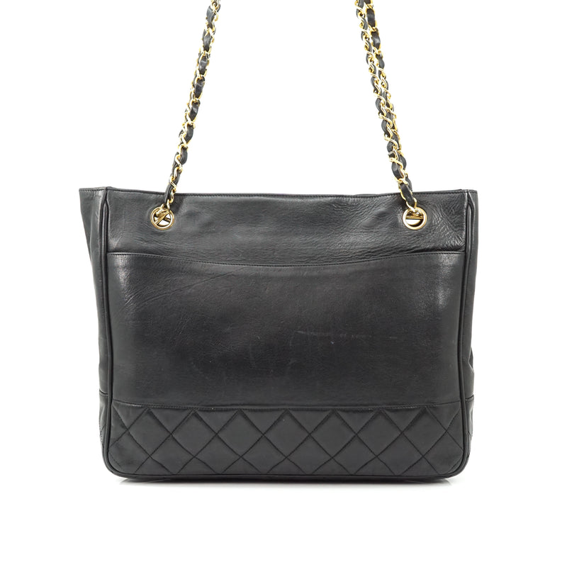 Chanel Shoulder Bag Black Leather