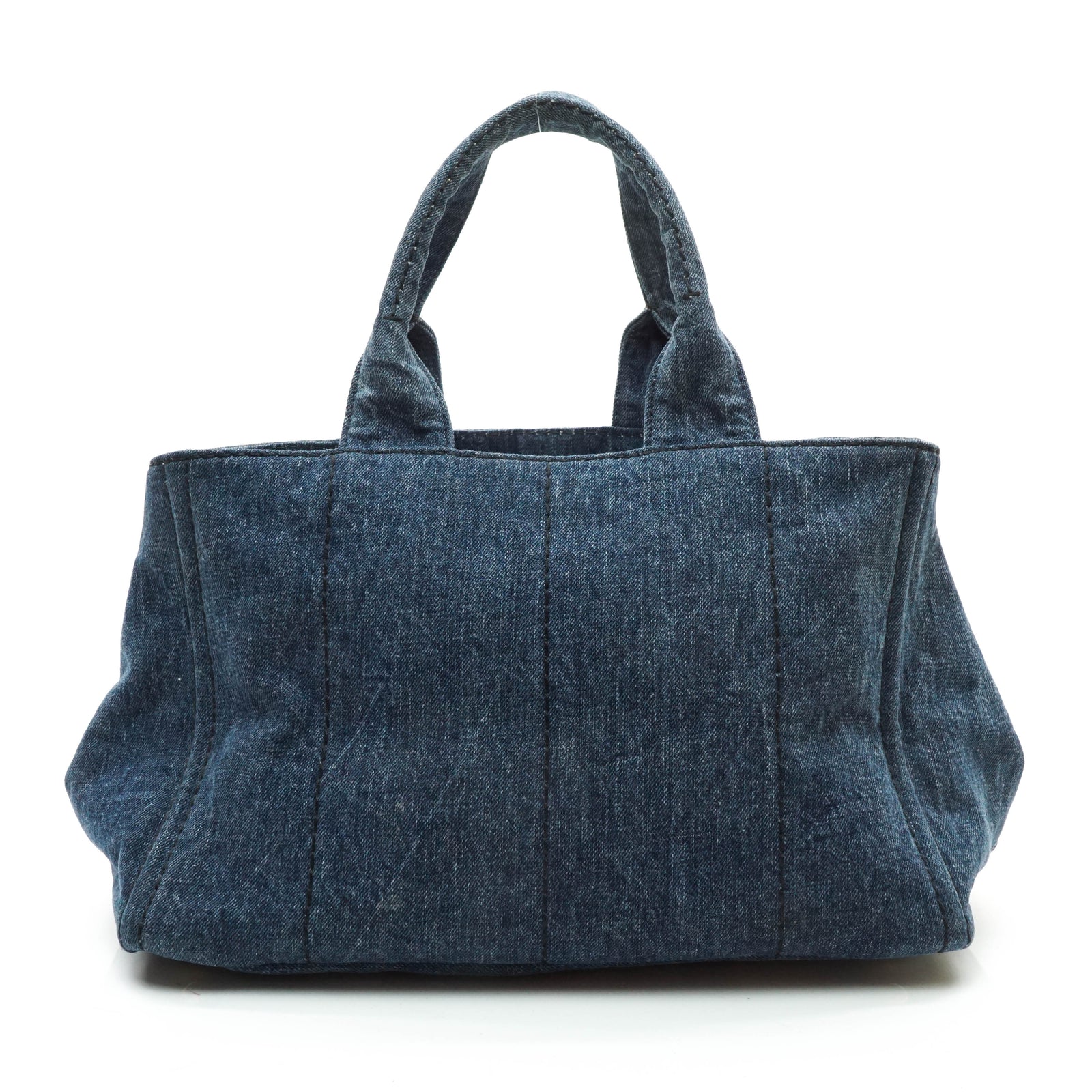 Prada Tote Bag Navy Blue Denim