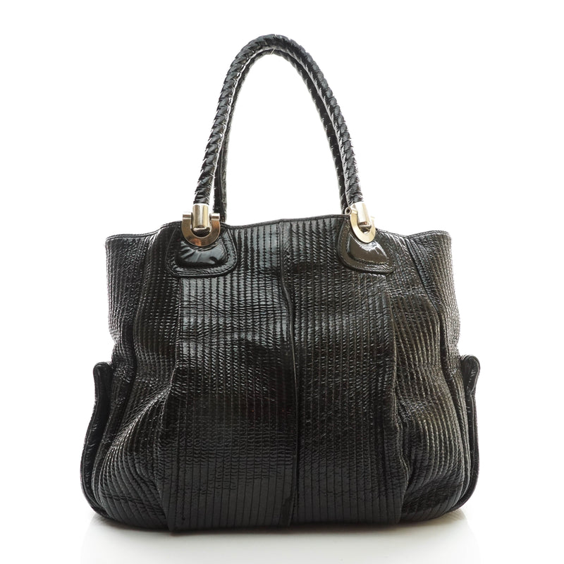 Chloe Tote Bag Heloise Black Enamel