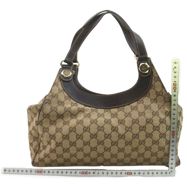 Gucci Gg Hand Bag Brown Canvas