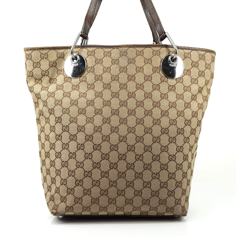 Pre-loved authentic Gucci Gg Tote Bag Brown Canvas sale at jebwa.