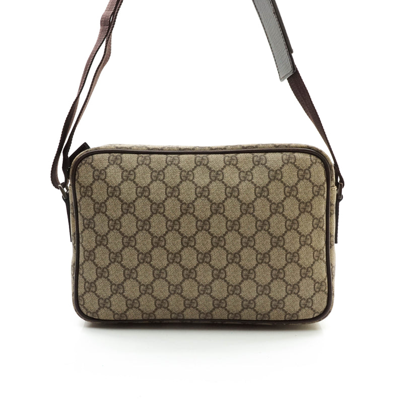 Gucci Gg Crossbody Bag Brown Coated