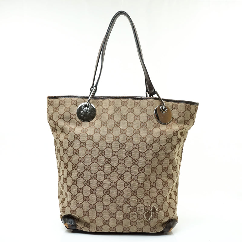 Pre-loved authentic Gucci Gg Canvas Tote Bag Light sale at jebwa.