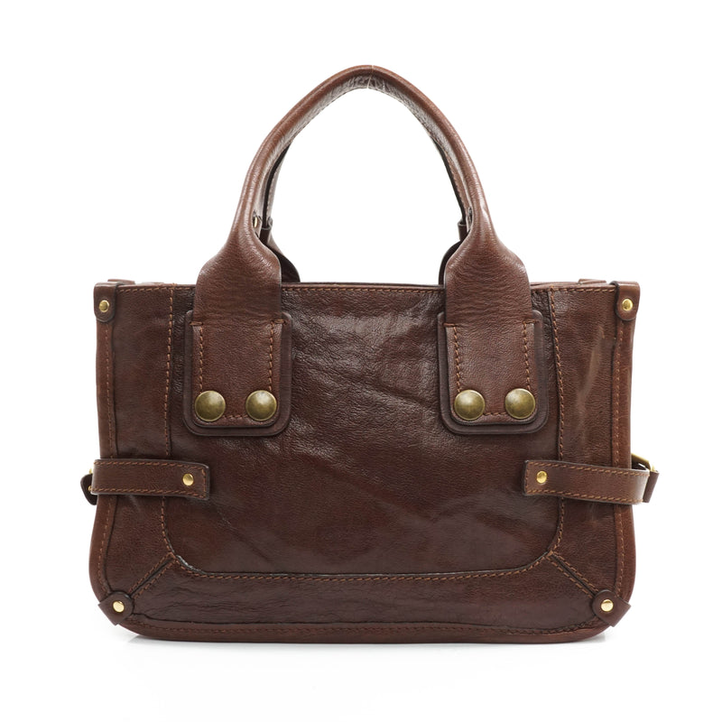 Chloe Hand Bag Leather Brown