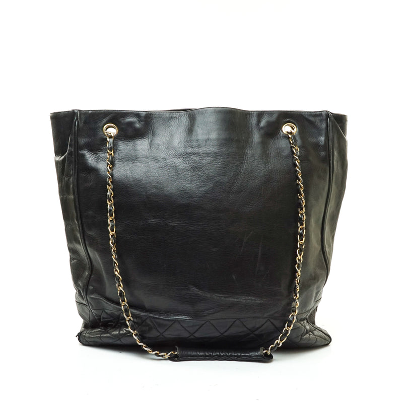 Chanel Tote Bag Black Leather