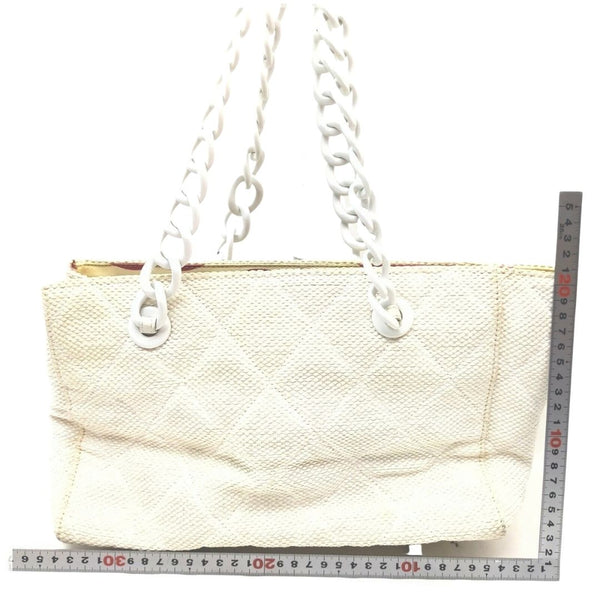 Chanel Tote Bag White Canvas