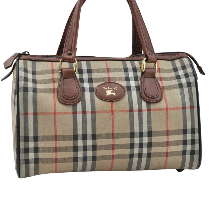 Burberry Nova Check Hand Bag Canvas