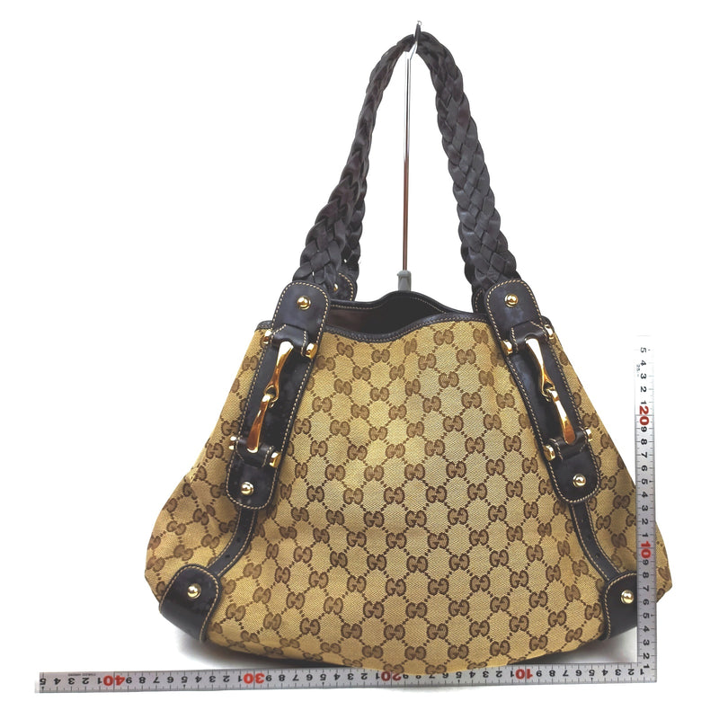 Gucci Shoulder Bag Canvas Beige