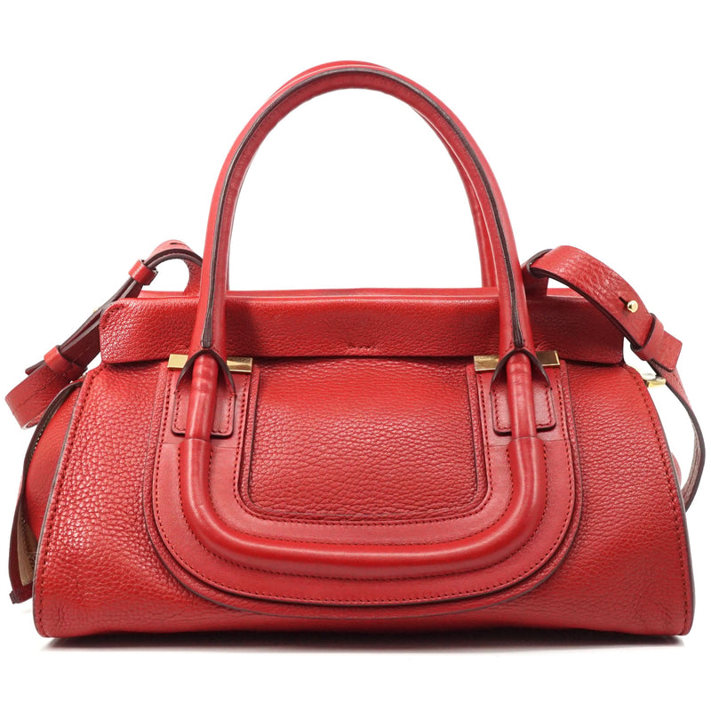 Pre-loved authentic Chloe Convertable Satchel Bag Red sale at jebwa