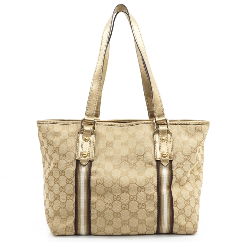 Gucci Tote Bag Canvas Brown