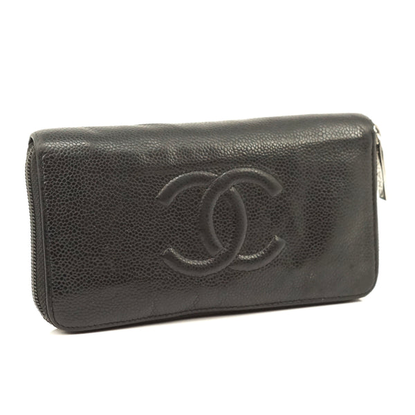 Pre-loved authentic Chanel Zippy Wallet Black Leather sale at jebwa.