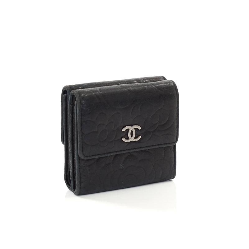 Pre-loved authentic Chanel Wallet Black Lamb Skin sale at jebwa.
