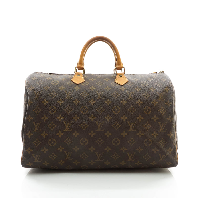 Louis Vuitton Monogram Speedy 40 Handbag, Brown, Coated Canvas