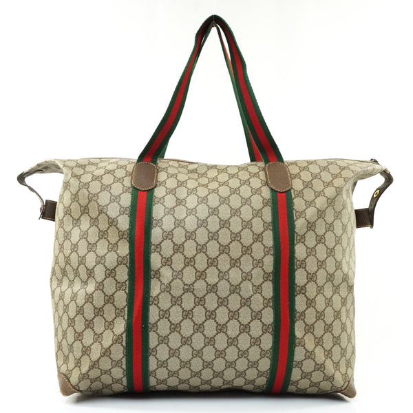 Pre-loved authentic Gucci Sherry Boston Bag Light Brown sale at jebwa.