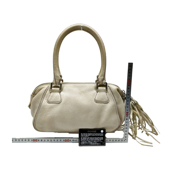 Chanel Hand Bag Beige Canvas