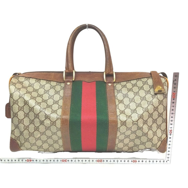 Gucci Travel Bag Brown Coated