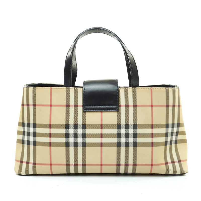 Pre-loved authentic Burberry Nova Check Hand Bag Beige sale at jebwa.