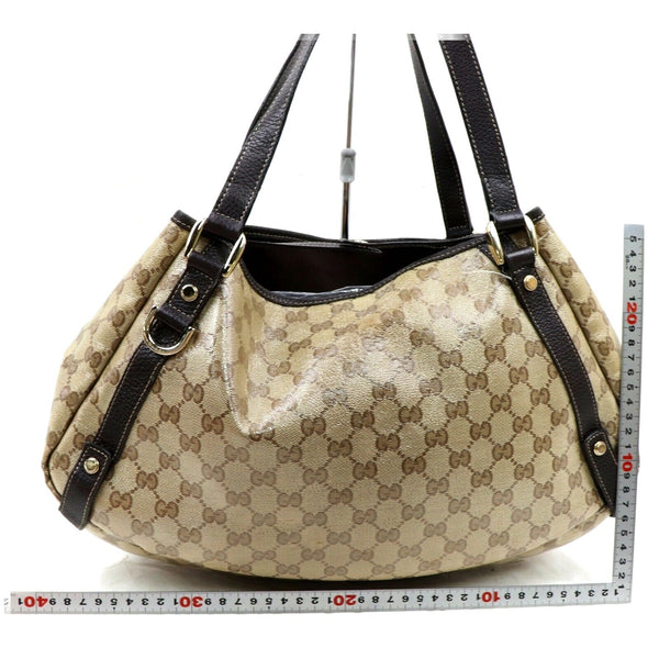 Pre-loved authentic Gucci Abbey Coated Canvas Brown sale at jebwa.