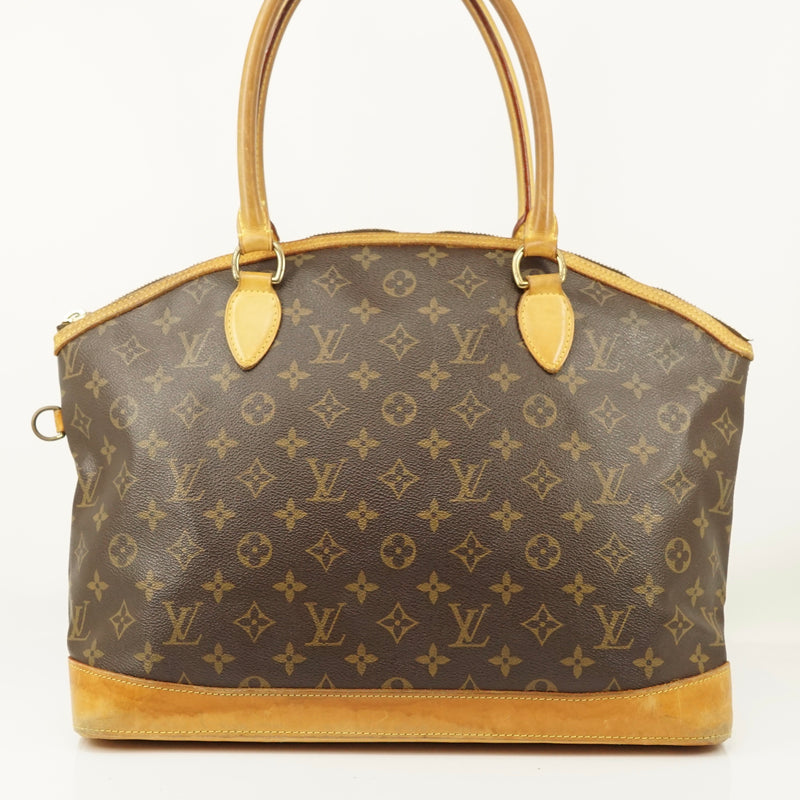 Pre-loved authentic Louis Vuitton Lockit Tote Bag Brown sale at jebwa.