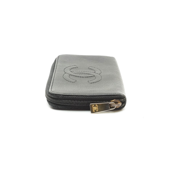 Chanel Zippy Wallet Black Leather