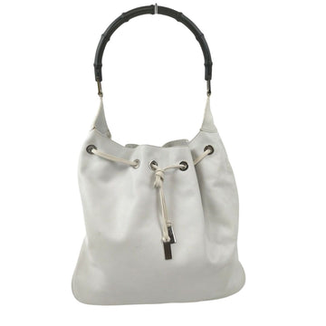 Gucci Bamboo Shoulder Bag White