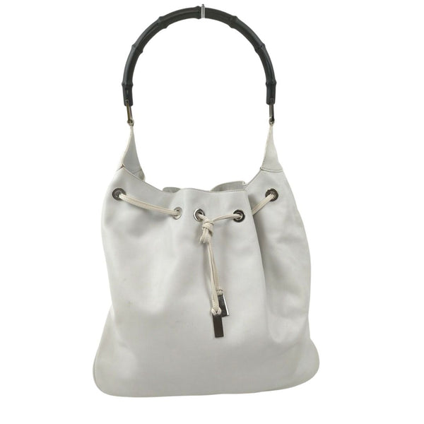 Gucci Bamboo Shoulder Bag White